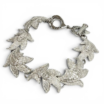 Saint Laurent Rhodium Heart Toggle Bracelet Silver