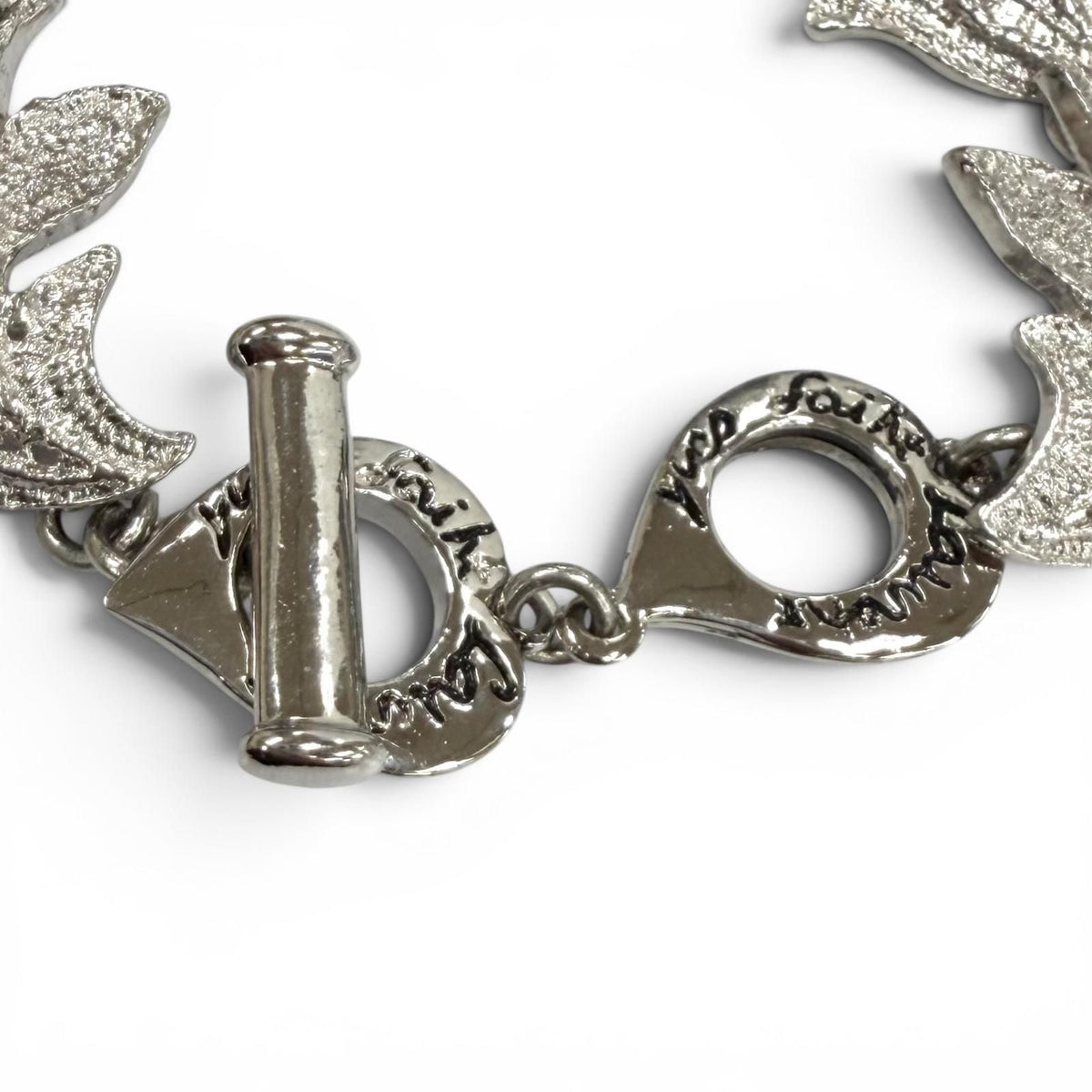 Saint Laurent Rhodium Heart Toggle Bracelet Silver — view 5