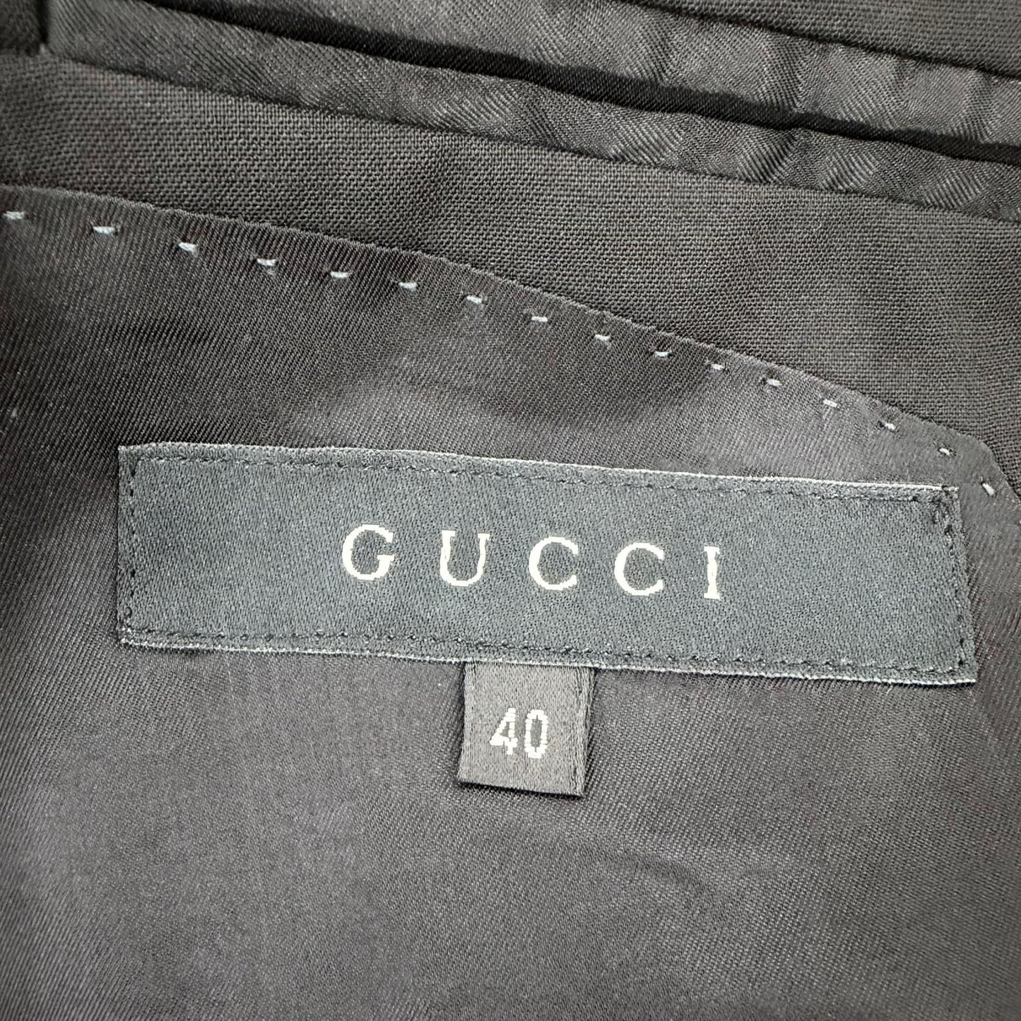 Gucci Era Logo Button Single Tailored Jacket Black 40 — view 8