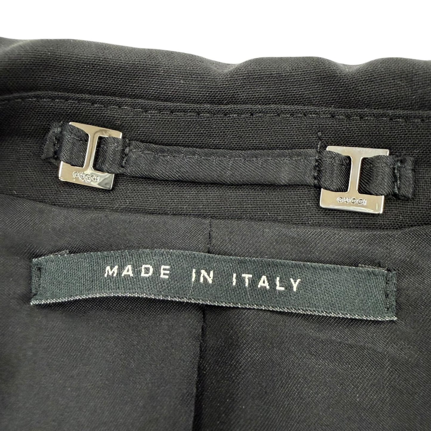 Gucci Era Logo Button Single Tailored Jacket Black 40 — view 7