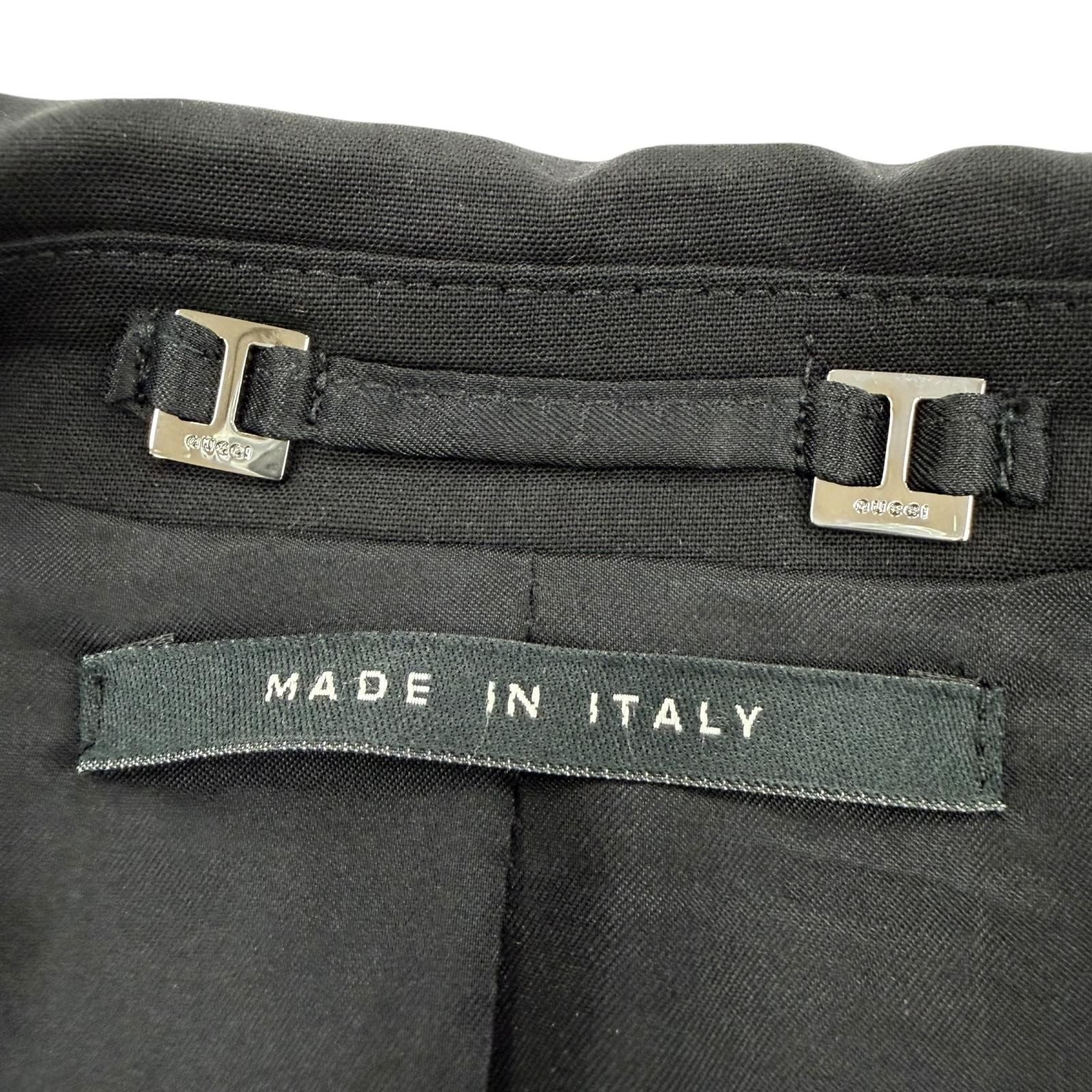 Gucci Era Logo Button Single Tailored Jacket Black 40 — view 7