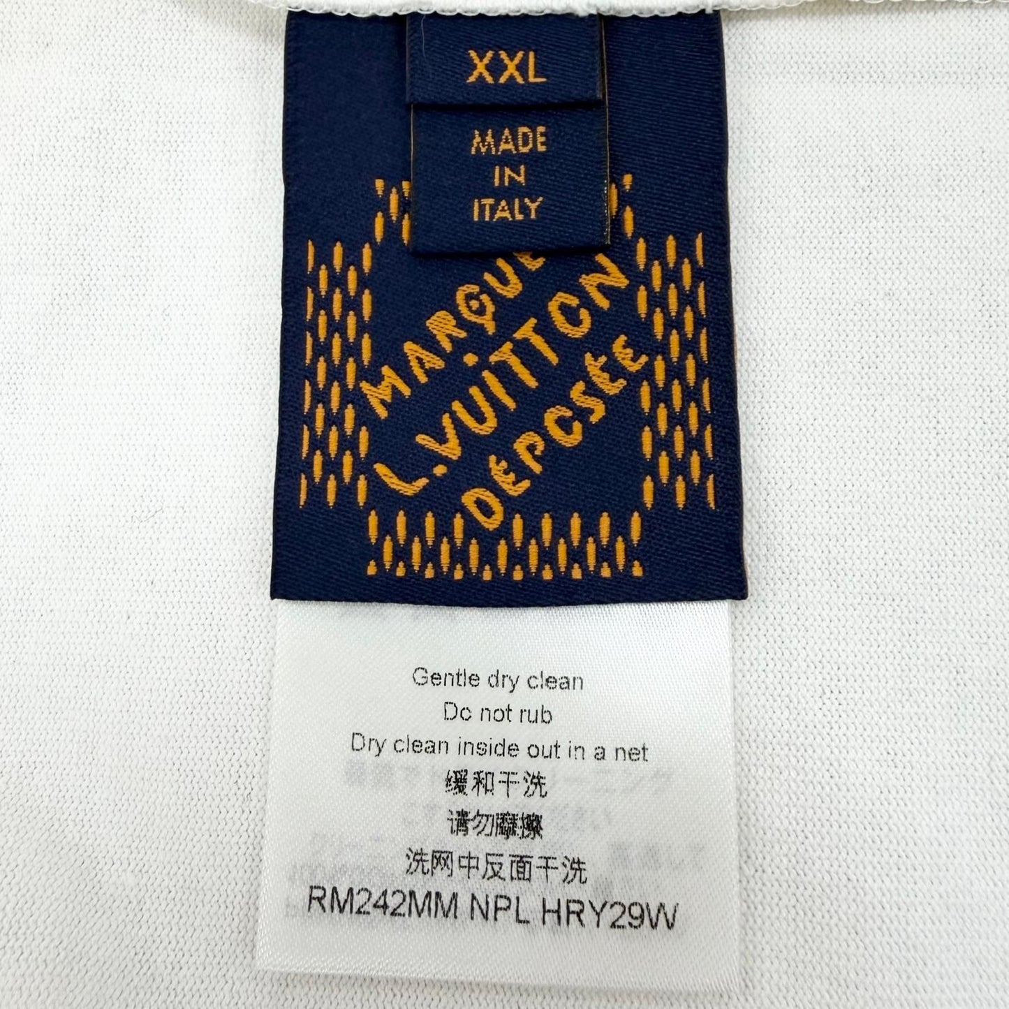 Louis Vuitton Cotton 100% LV Lovers Beads Sequin Short Sleeve T-Shirt White XXL — view 7