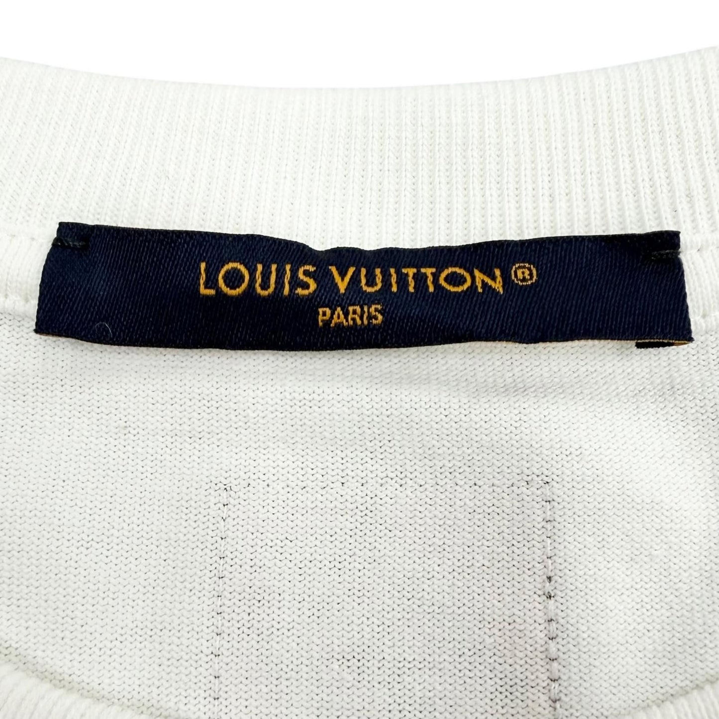 Louis Vuitton Cotton 100% LV Lovers Beads Sequin Short Sleeve T-Shirt White XXL — view 6