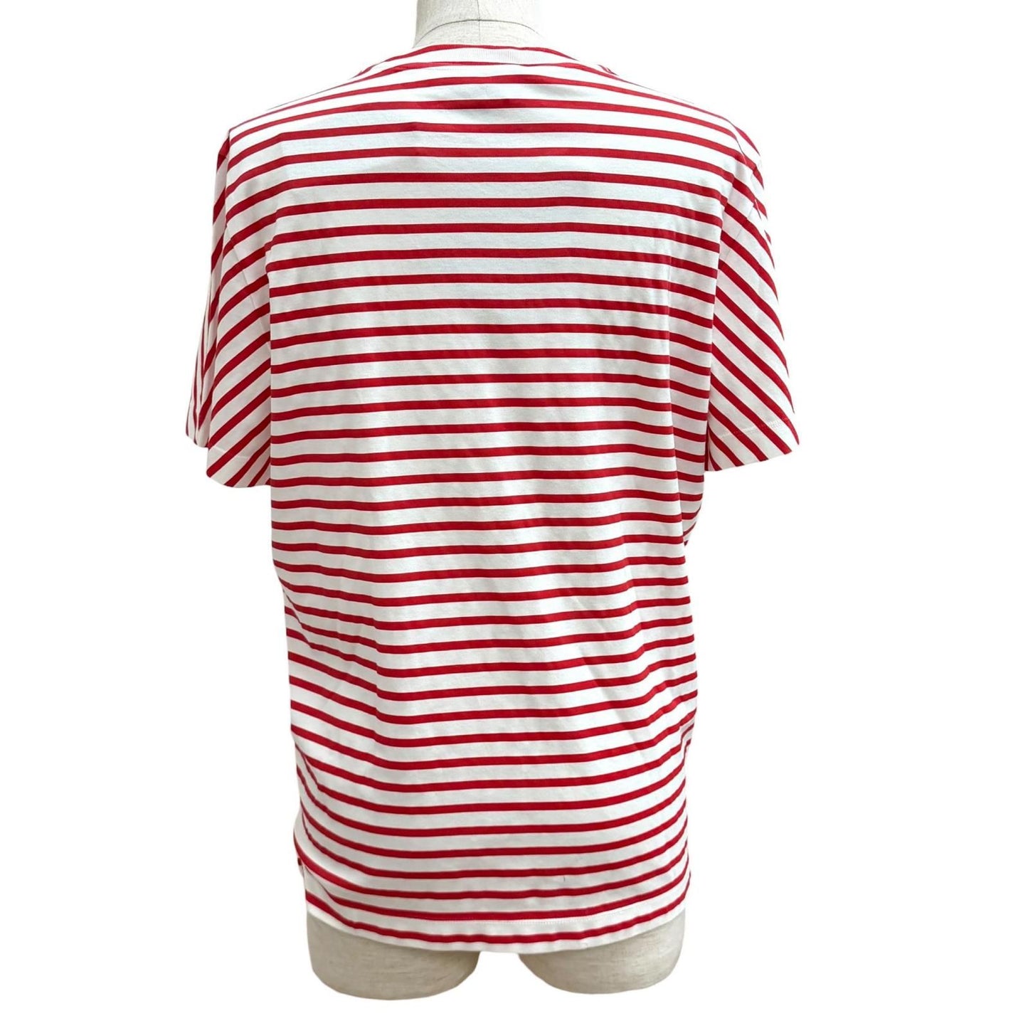 Prada Cotton 100% Logo Border Crew Neck Short Sleeve T-Shirt White — view 4