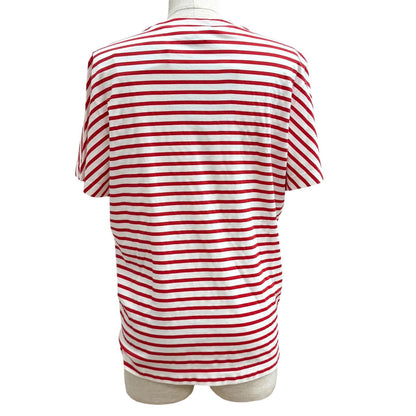 Prada Cotton 100% Logo Border Crew Neck Short Sleeve T-Shirt White — view 4
