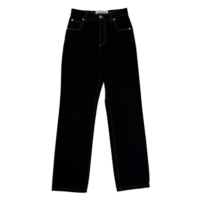 Loewe Cotton Anag Lambskin Button Fly Pants Indigo 34