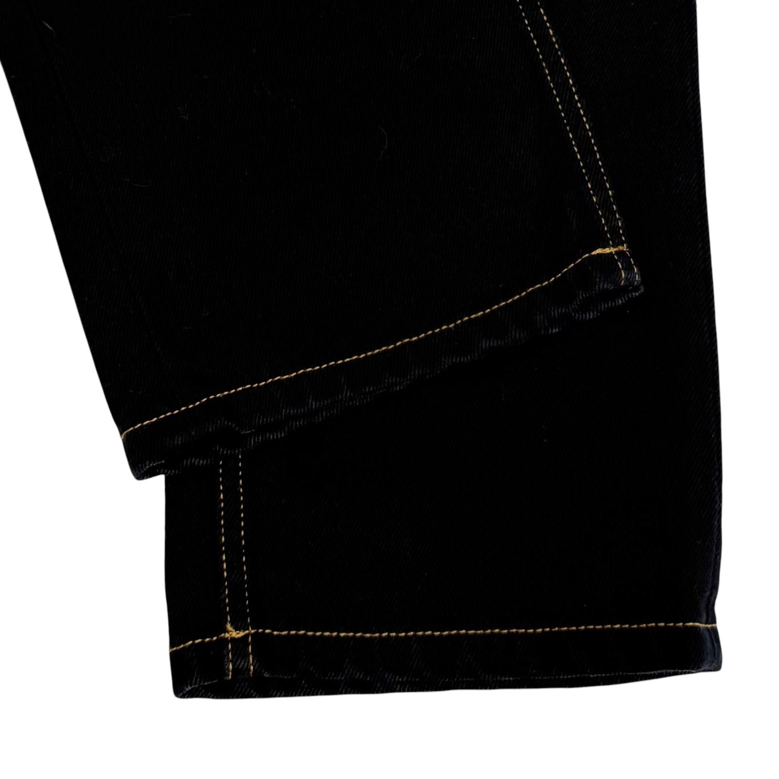 Loewe Cotton Anag Lambskin Button Fly Pants Indigo 34 — view 6