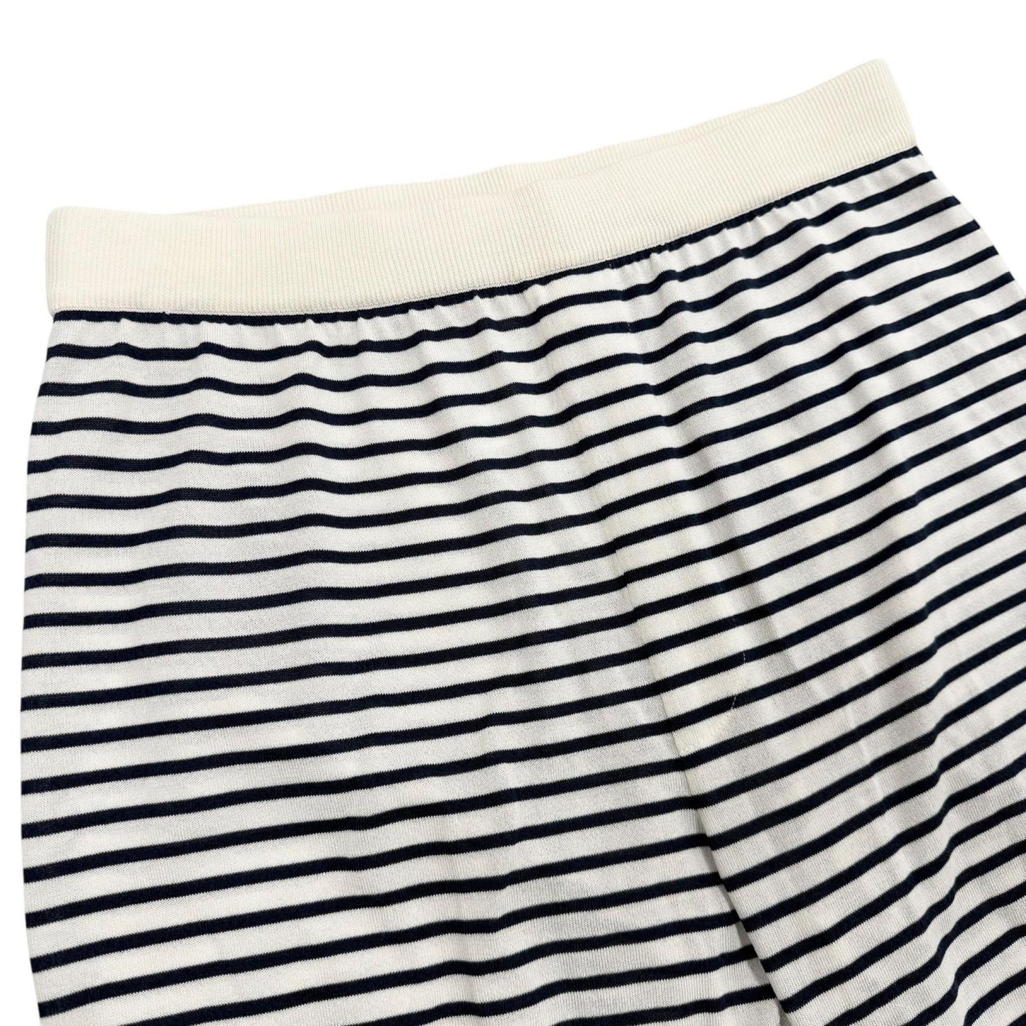 Prada Silk 59% Border Pattern Shorts White Dark Navy 46 — view 3