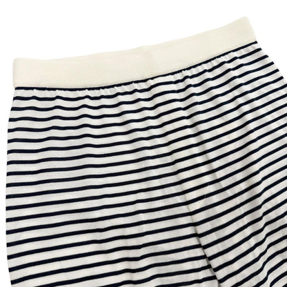 Prada Silk 59% Border Pattern Shorts White Dark Navy 46 — view 3