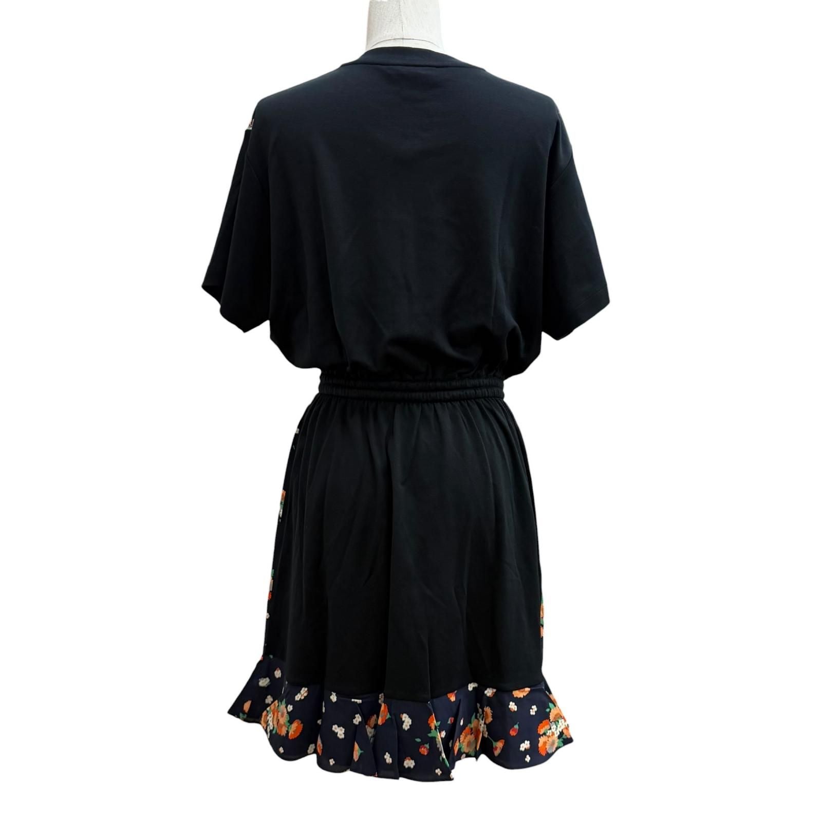 Louis Vuitton Cotton Silk Monogram Floral Pattern Contrast Dress — view 4