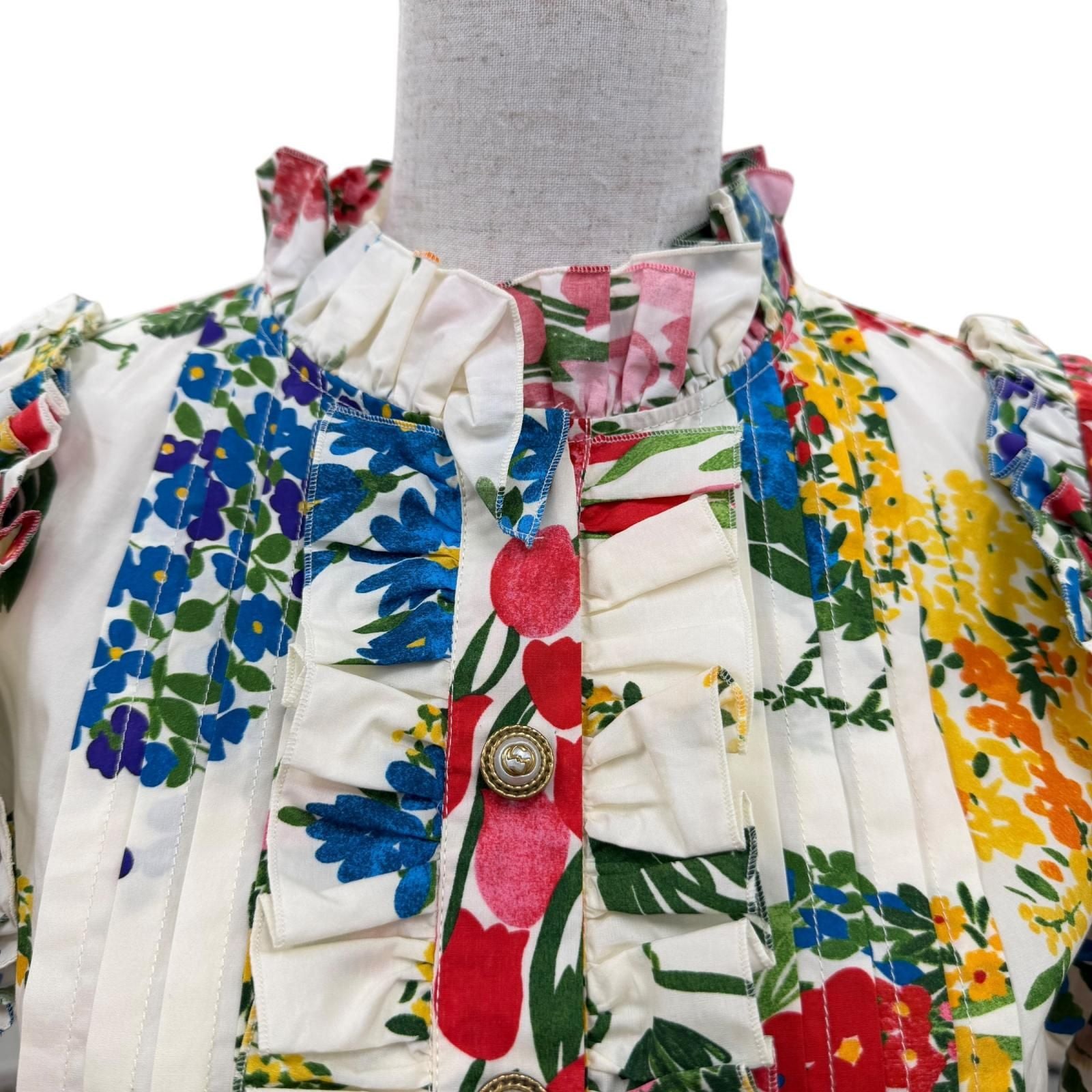 Gucci Cotton Interlocking Floral Dress — view 2