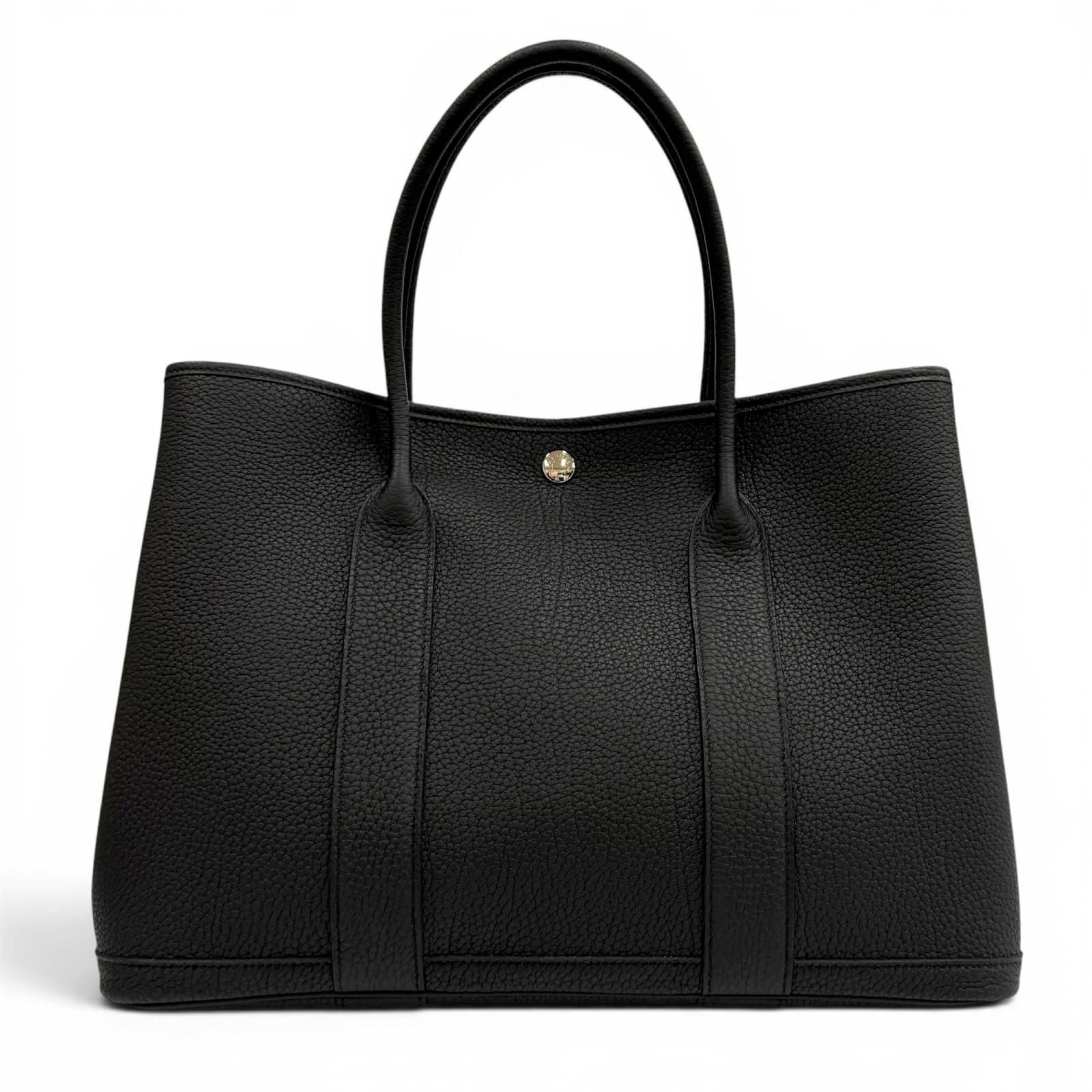 Hermes Garden Party PM 36 Negonda Black Silver Series Button Tote — view 3