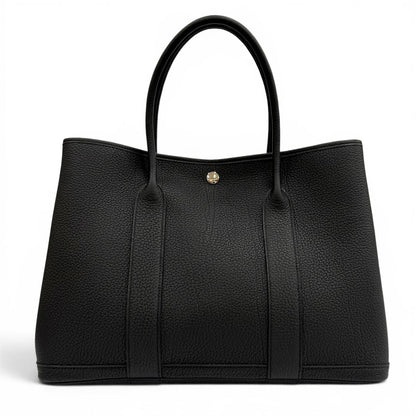 Hermes Garden Party PM 36 Negonda Black Silver Series Button Tote — view 3