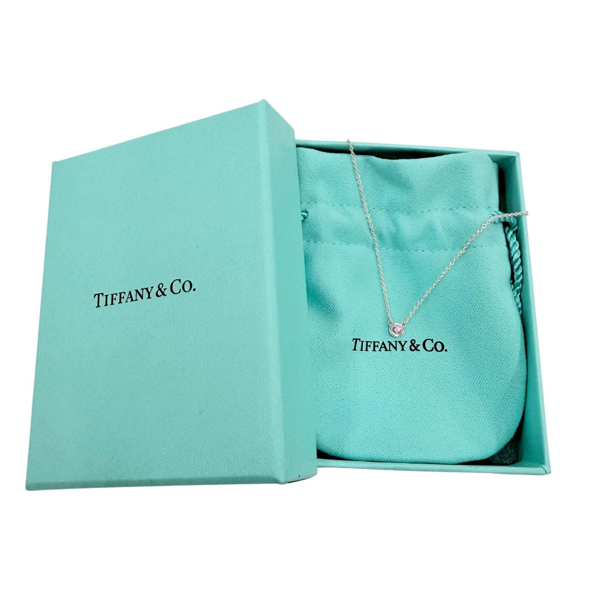 Tiffany & Co Elsa Peretti Color by the Yard Pink Sapphire Necklace Silver — view 2