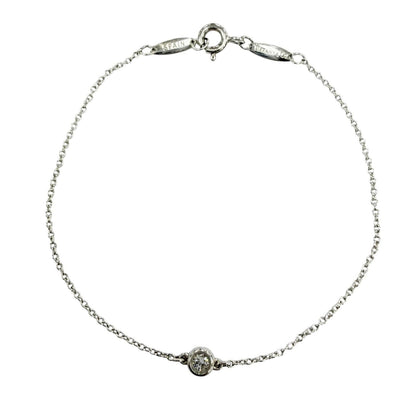 Tiffany & Co Elsa Peretti Diamond by the Yard Bracelet 925 Silver