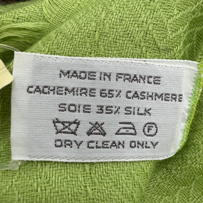 Hermes Exlibris Cashmere Silk Large Shawl Light Green Scarf — view 9