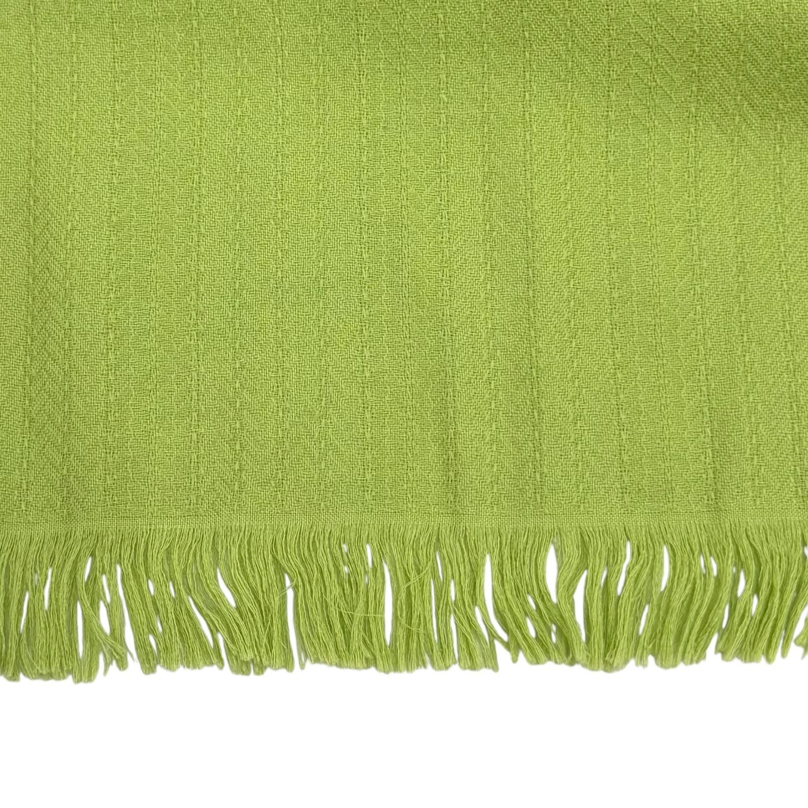 Hermes Exlibris Cashmere Silk Large Shawl Light Green Scarf — view 7