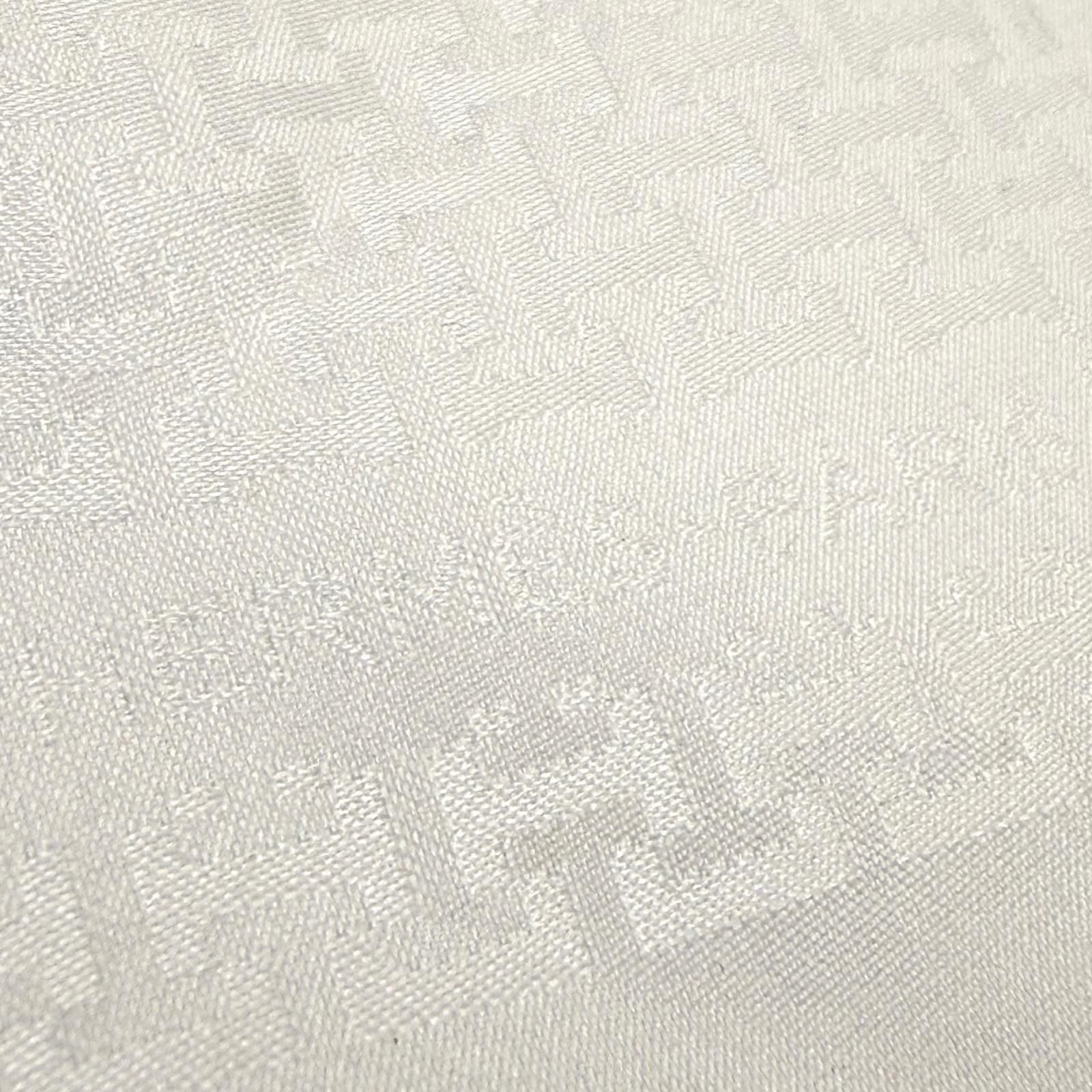 Hermes Upside Down Silk 100% All Over Pattern Pocket Square Handkerchief White — view 4