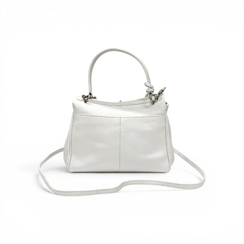 Balenciaga Rodeo Shoulder Bag Smooth Calfskin White Silver Mini Antique — view 3