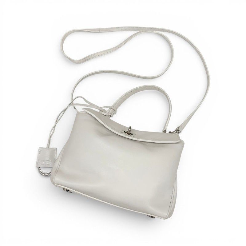 Balenciaga Rodeo Shoulder Bag Smooth Calfskin White Silver Mini Antique — view 5