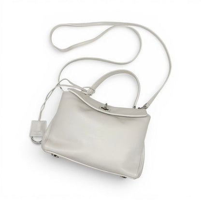 Balenciaga Rodeo Shoulder Bag Smooth Calfskin White Silver Mini Antique — view 5