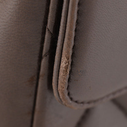Chanel Maxi Quilted 34 Chain Shoulder CC Logo Lambskin Brown — view 8