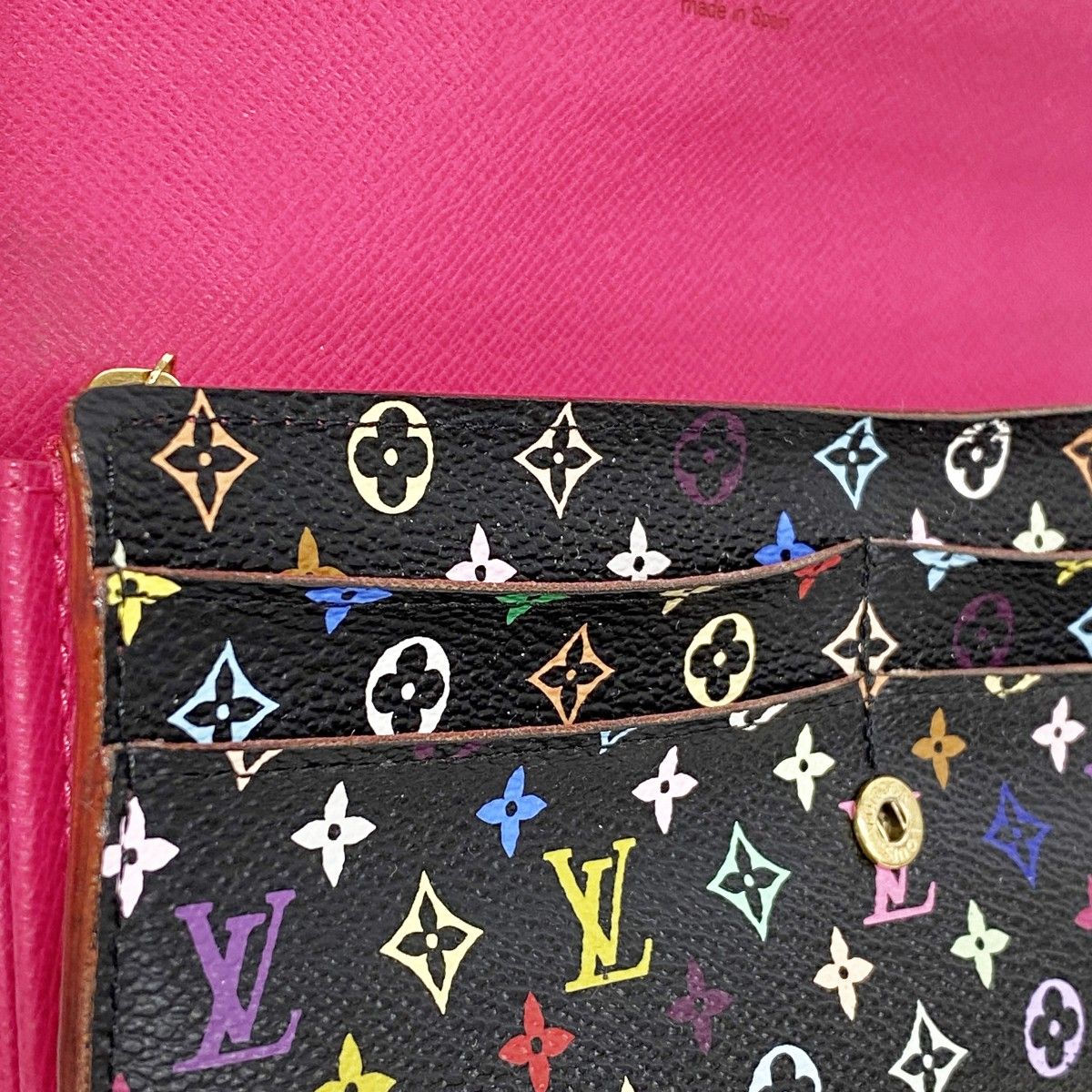 Louis Vuitton Wallet Monogram Multicolor Portefeuille Sarah Noir Grenade — view 7