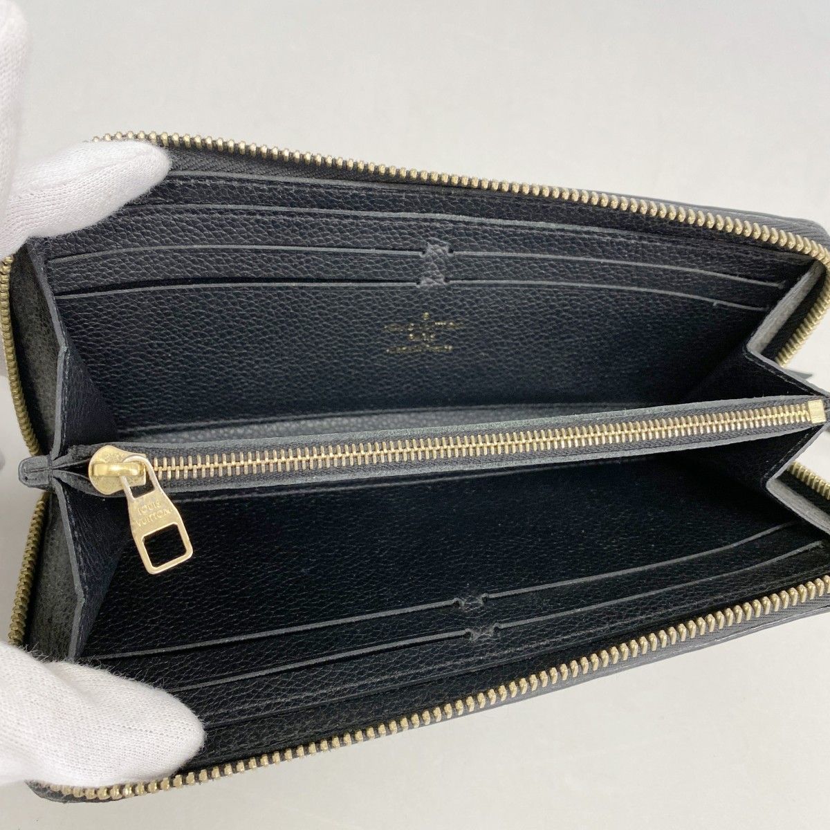 Louis Vuitton Wallet Monogram Empreinte Portefeuille Clemence Noir — view 3