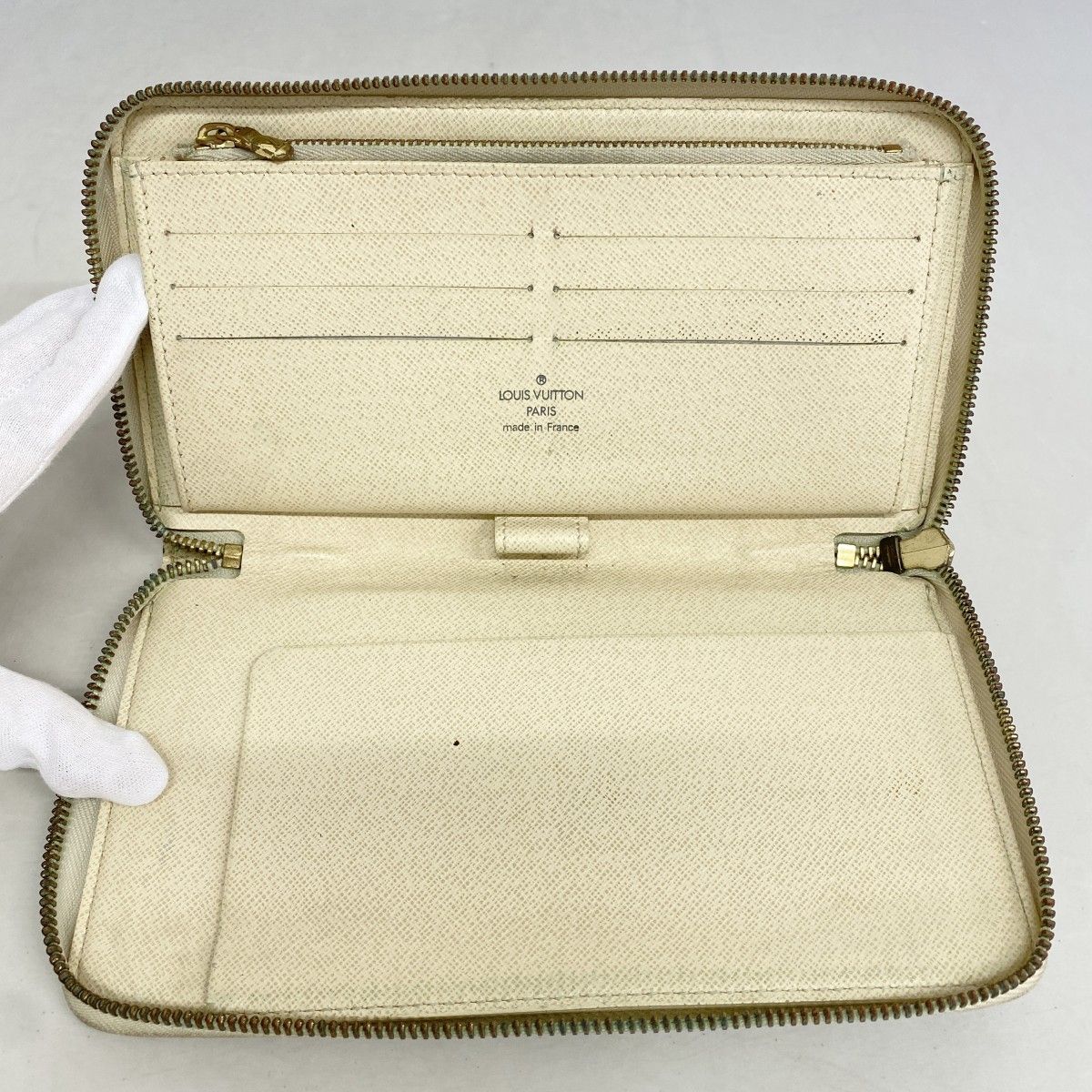 Louis Vuitton Wallet Damier Azur Zippy Organizer White — view 3