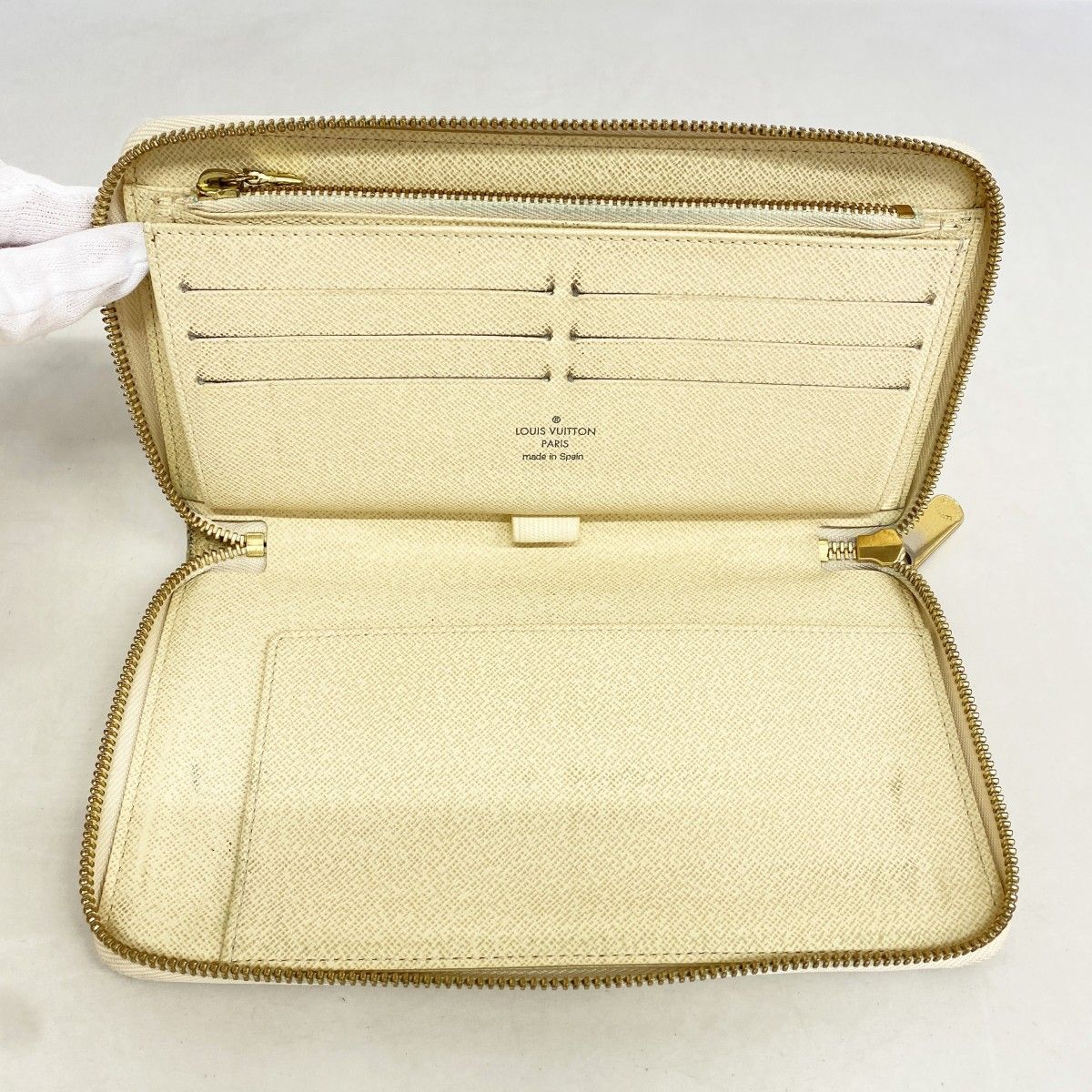 Louis Vuitton Wallet Damier Azur Zippy Organizer White — view 3