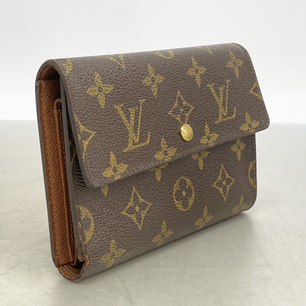 Louis Vuitton Trifold Wallet Monogram Porte Tresor Loue Tuy Papier Brown — view 2