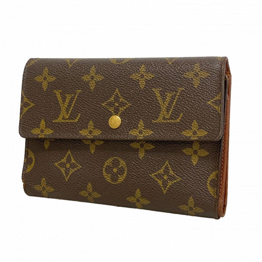Louis Vuitton Trifold Wallet Monogram Porte Tresor Loue Tuy Papier Brown