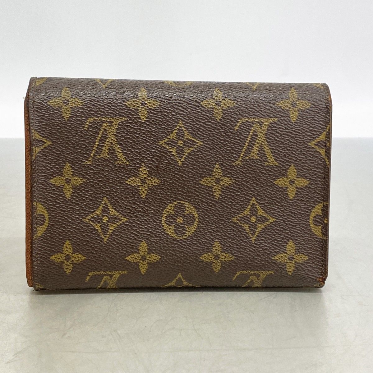 Louis Vuitton Trifold Wallet Monogram Porte Tresor Loue Tuy Papier Brown — view 9