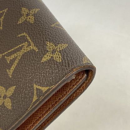 Louis Vuitton Trifold Wallet Monogram Porte Tresor Loue Tuy Papier Brown — view 6