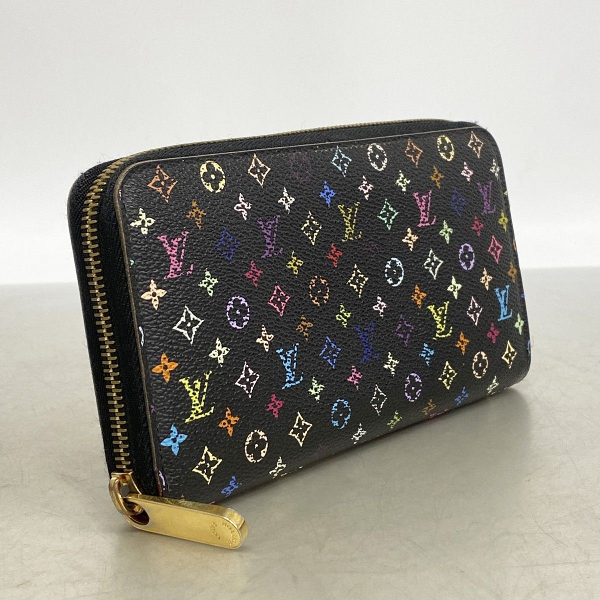 Louis Vuitton Wallet Monogram Multicolor Zippy Noir Grenade — view 2