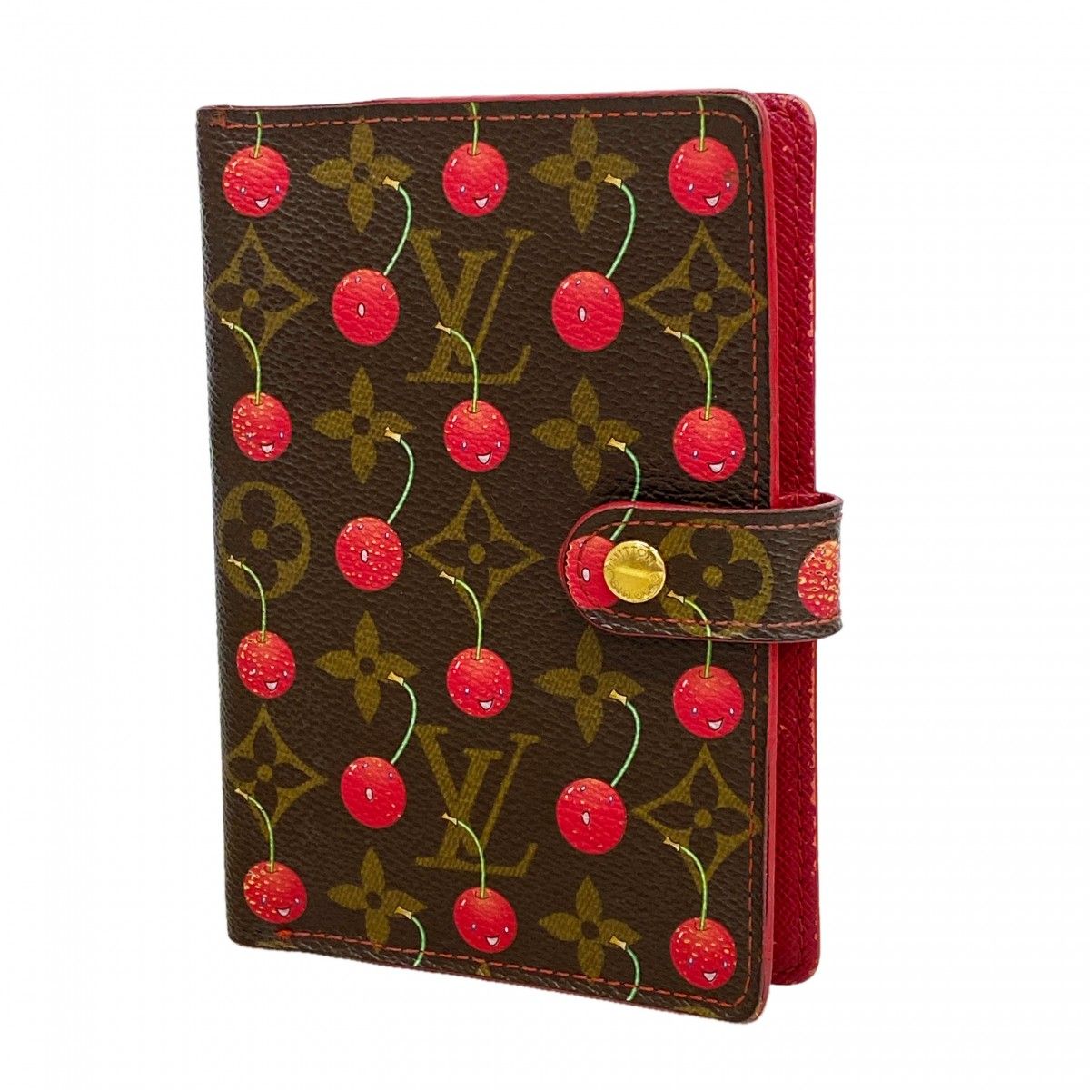 Louis Vuitton Notebook Cover Monogram Cherry Agenda PM Black Cles