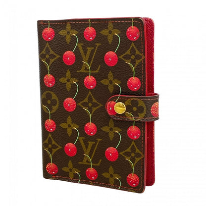 Louis Vuitton Notebook Cover Monogram Cherry Agenda PM Black Cles