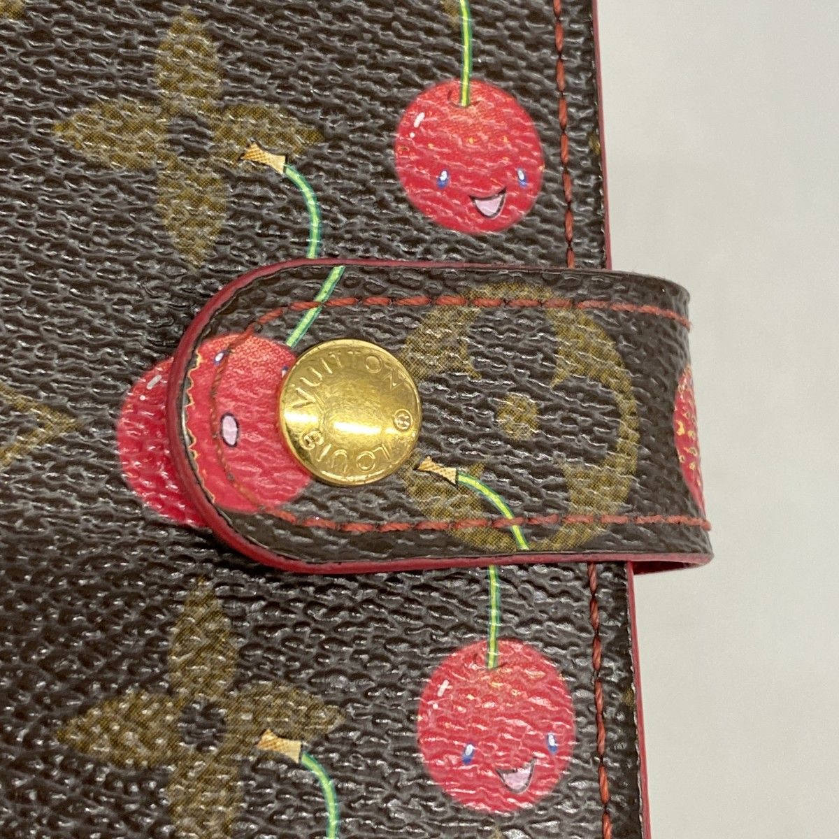 Louis Vuitton Notebook Cover Monogram Cherry Agenda PM Black Cles — view 8