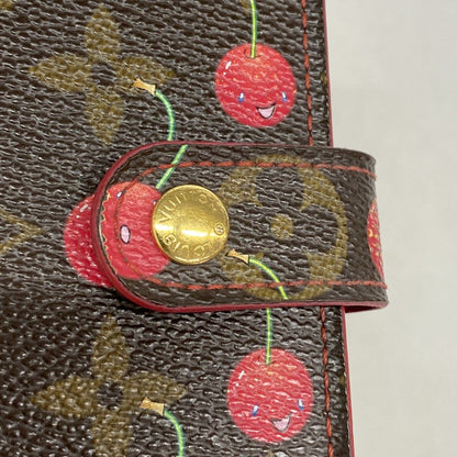Louis Vuitton Notebook Cover Monogram Cherry Agenda PM Black Cles — view 8