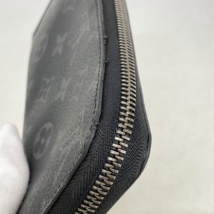 Louis Vuitton Wallet Monogram Eclipse Zippy Horizontal Black — view 5