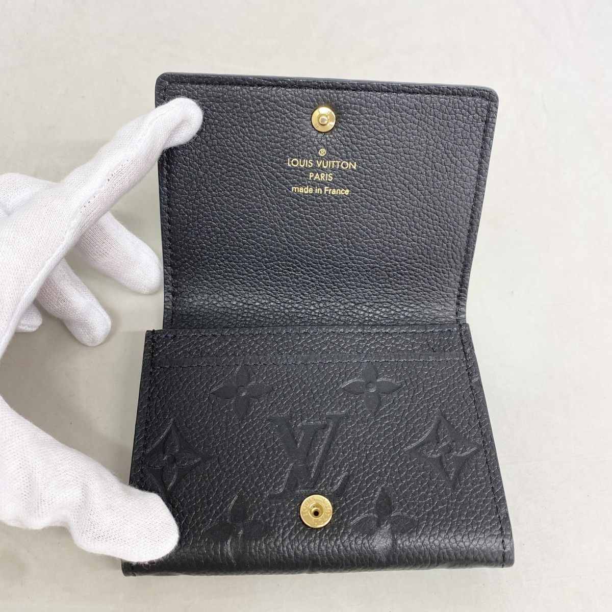 Louis Vuitton Business Card Holder Monogram Empreinte Envelope Noir — view 3