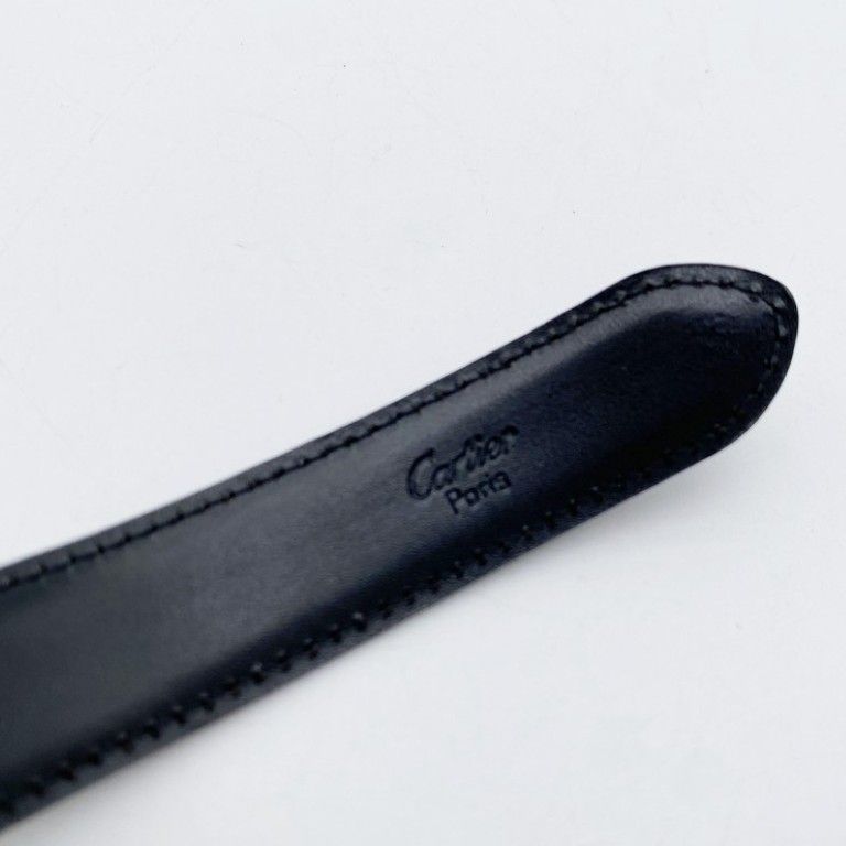 Cartier Belt Panthere Black Silver Leather — view 6