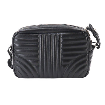 Prada Chain Shoulder Bag Leather Nero Black Silver — view 2