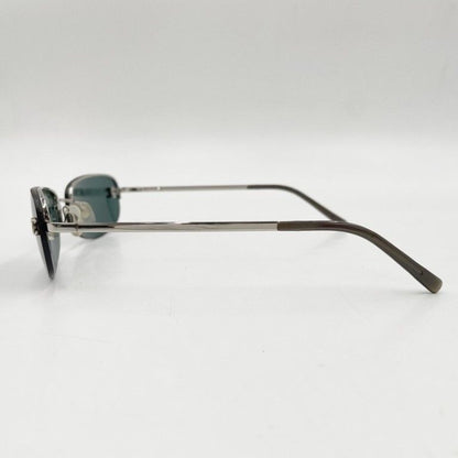 Chanel Sunglasses CC Logo Blue Silver Metal Eyewear — view 2