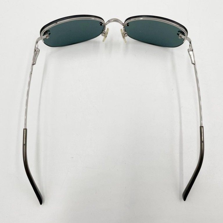 Chanel Sunglasses CC Logo Blue Silver Metal Eyewear — view 3