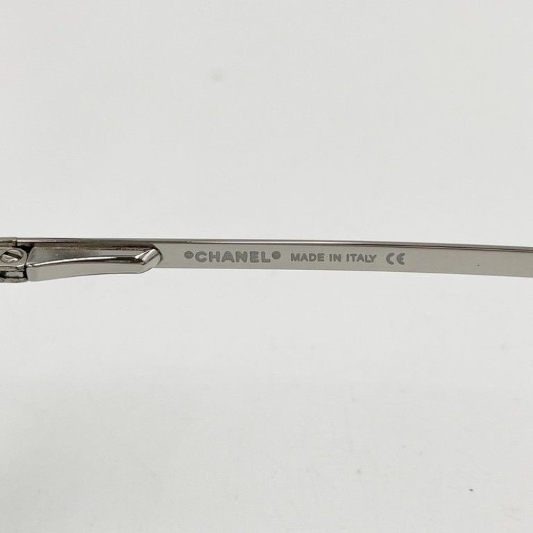 Chanel Sunglasses CC Logo Blue Silver Metal Eyewear — view 4