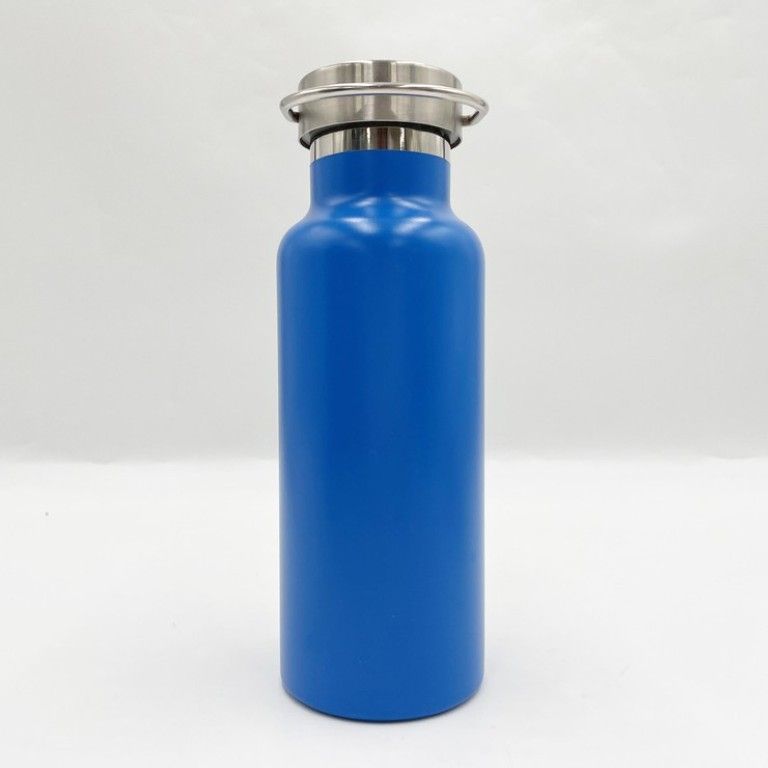 Prada Water Bottle Stainless Steel Portable Thermos Blue Silver — view 2