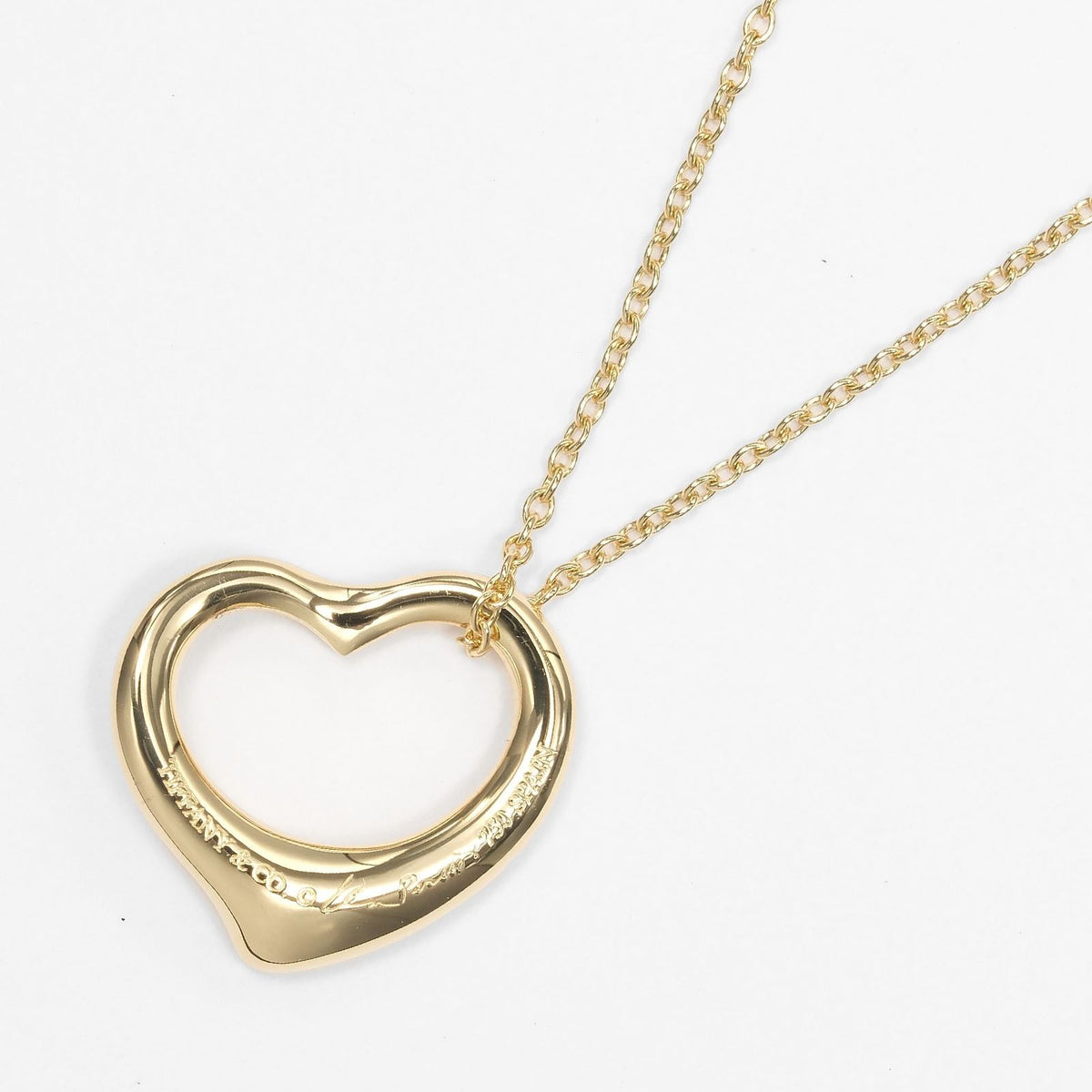 Tiffany & Co Open Heart Gold Necklace — view 3