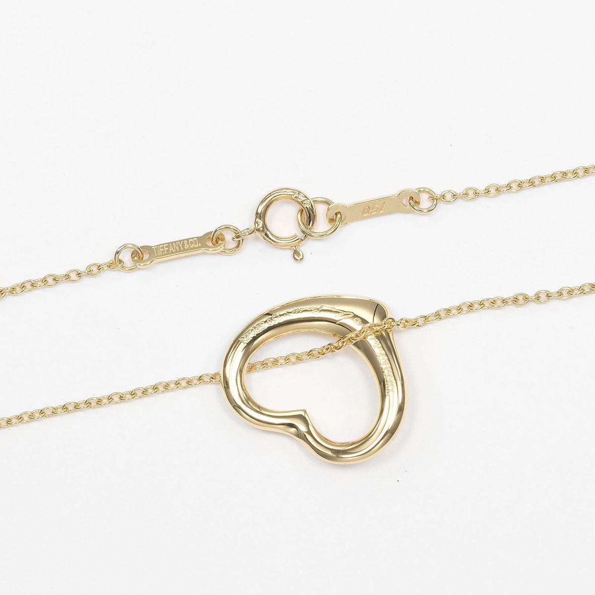 Tiffany & Co Open Heart Gold Necklace — view 6