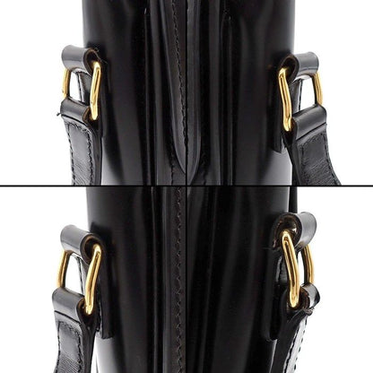 Celine Shoulder Bag Teen Triomphe Black Shiny Calfskin Gold — view 8